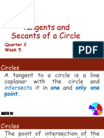 Tangents and Secants of A Circle: Quarter 2 Week 5