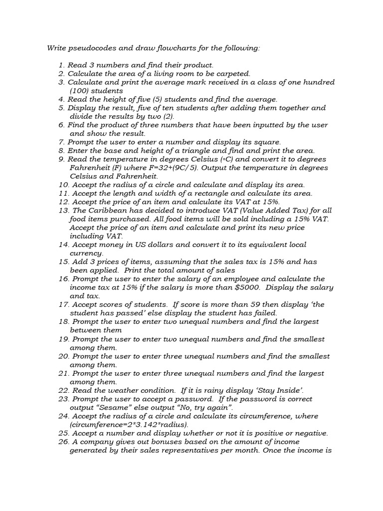 It problems pdf