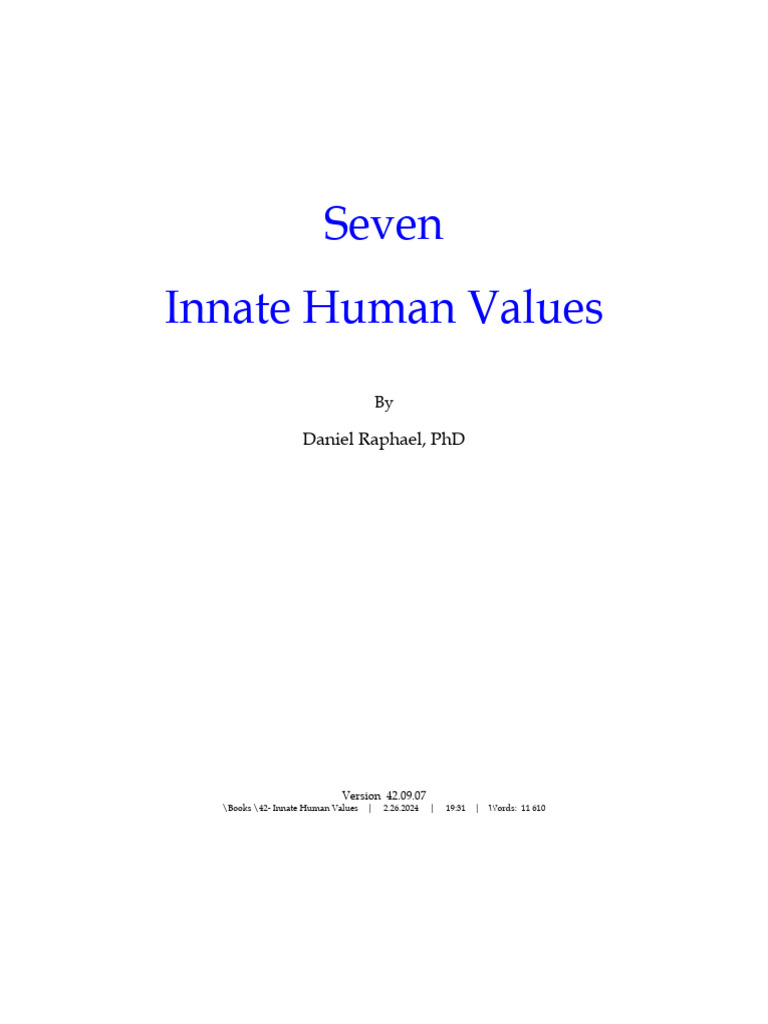 42.09.07 7-Innate Human Values | PDF