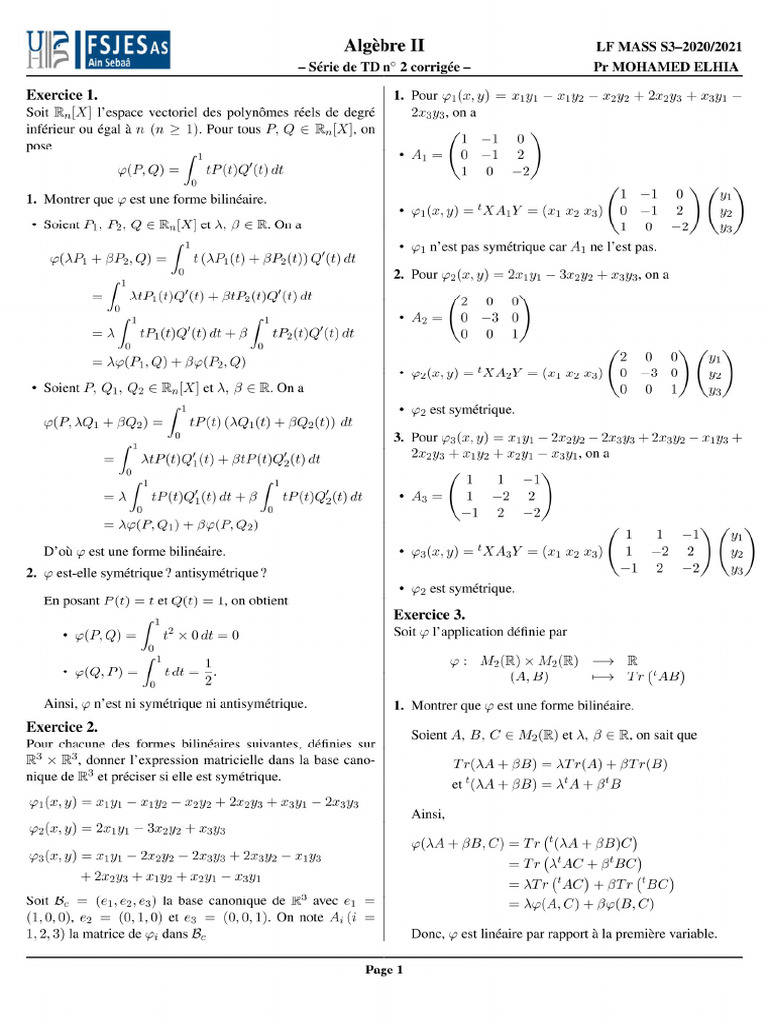 TD 2 Corrigé | PDF