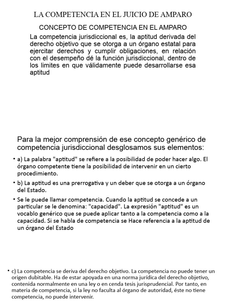Competencia en el Juicio de Amparo | PDF | Judicaturas | Jurisdicción