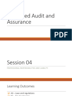 Advanced Audit and Assurance - Chapter 4 - Professional Responsibilities and Liabilty