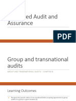 Advanced Audit and Assurance - Chapter 8 Group and Transnational Audits
