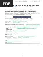 Advanced Arrays MR Long Summary