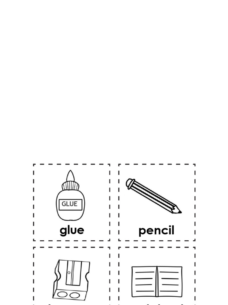 School Objects Bingogame Pdf