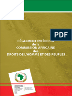 Regelement Interieur de La Commission Africaine Des Droits de Lhomme Et Des Peuples