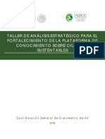 Taller de An Lisis Estrat Gico para El Fortalecimiento de La Plataforma de Conocimiento Sobre Ciudades Sustentables 1