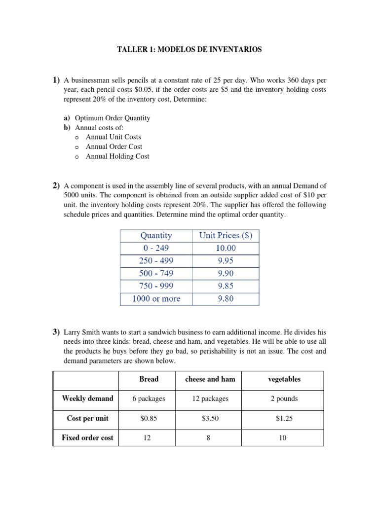 Inventory Models and Optimization Techniques | PDF