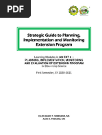 Planning, Implementation, Monitoring and Evaluation of Extension Program - Ag Ext 2