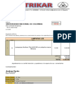 Cotizacion TR-1102 Lamparas