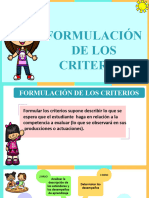 Formulación de Los Criterios