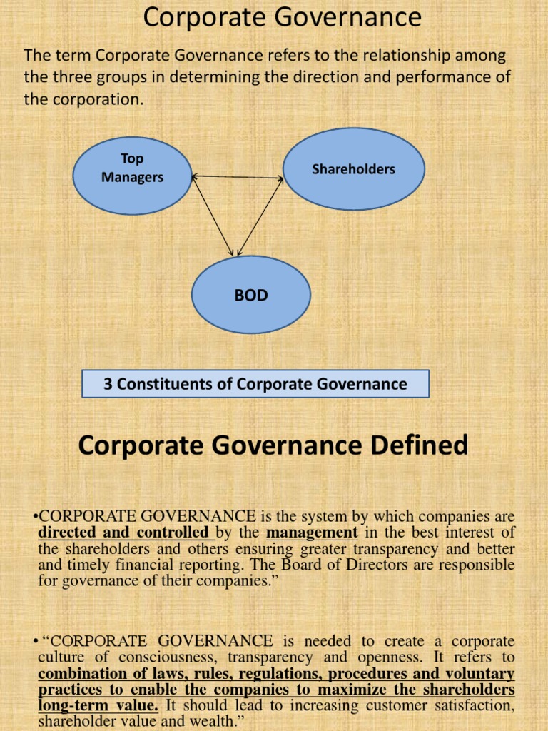 Corporate Governance | PDF | Corporate Governance | Board Of Directors
