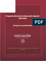 Programa Nacional de Educacion Superior 2023-2024