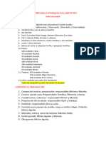 Comisiones para La Actividad de 26 de Junio de 2021