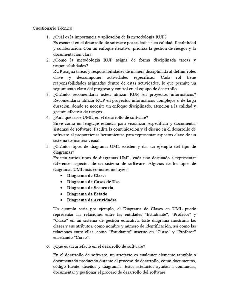 Metodología RUP y UML en Desarrollo Software | PDF | Ingeniería de ...