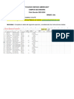 Actividades 2do Computación 19 Al 23 de Feb