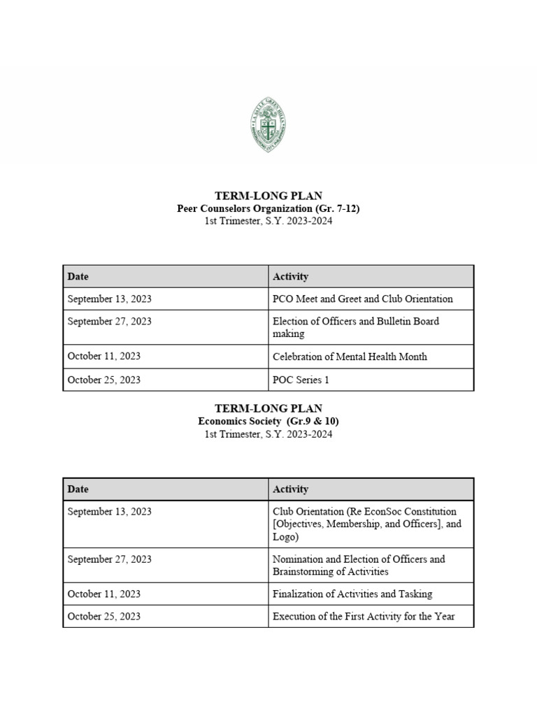 Peer counselors organization activity plan 1 pdf