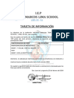 Tarjeta de Informacion