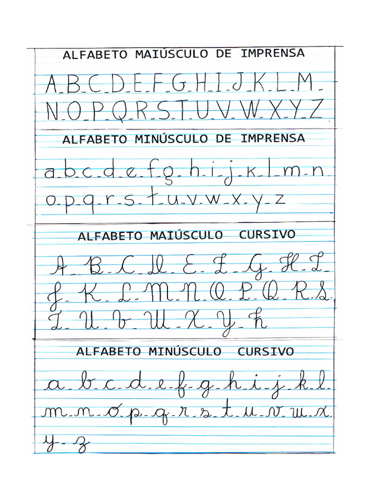 Alfabeto para o Caderno | PDF