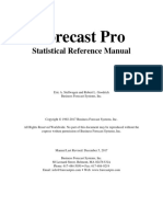 Forecast Pro Statistical Reference Manual