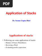 Application of Stacks