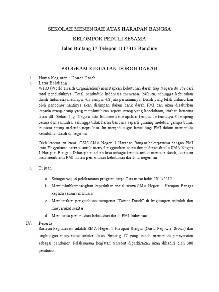 Proposal Donor Darah