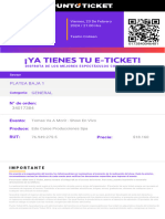 ¡Ya Tienes Tu E-Ticket!: Platea Baja 1 General F 5