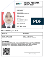 Kartu Peserta SNBP 2024: 424479065 Anindita Faza Rizqin 0061093460 Sman 15 Surabaya Kota Surabaya Prov. Jawa Timur