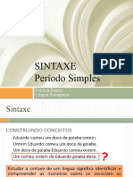 Sintaxe - Período Simples