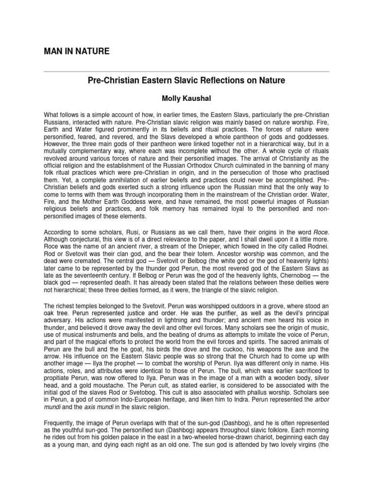 Pre-Christian Slavic Nature Worship | PDF | Deities | Paganism