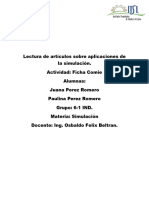 Lectura de Artículos Sobre Aplicaciones de La Simulación.