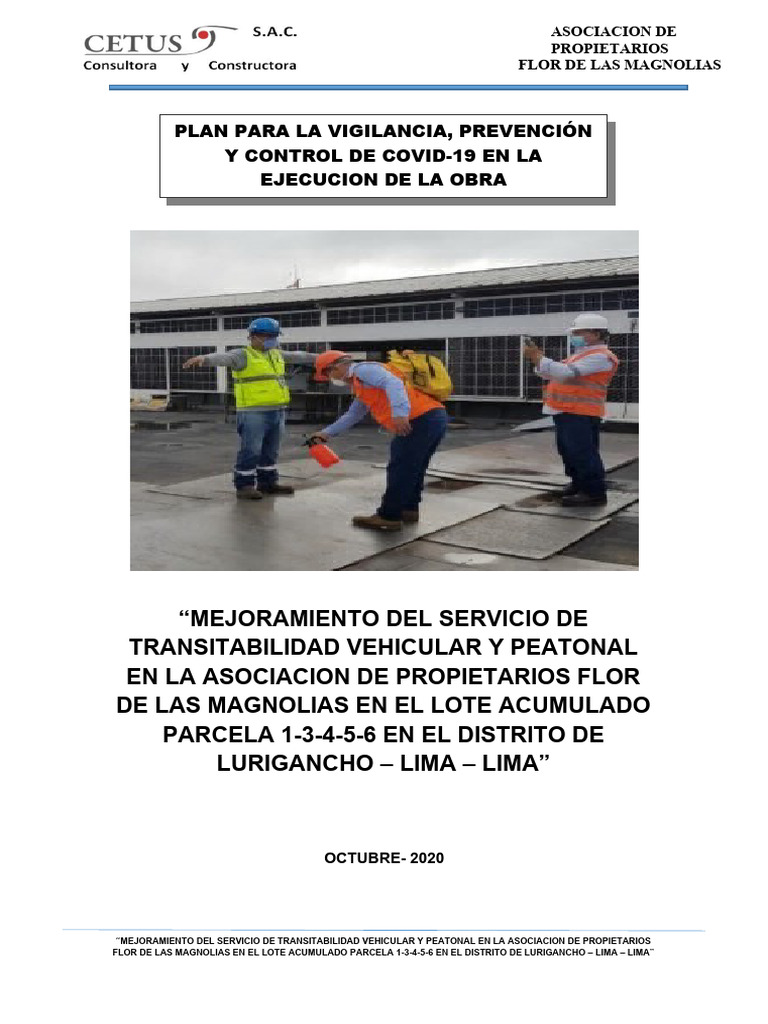 Plan para La Vigilancia Prevencion y Control de Covid 19 en El Trabajo ...