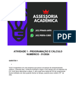 6495 Assessoria Atividade 1 - Programação e Cálculo Numérico - 51 2024