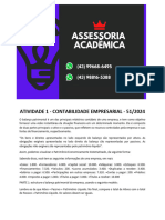 6495 Assessoria Atividade 1 - Contabilidade Empresarial - 51 2024