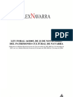 Ley Foral 14/2005, de 22 de Noviembre, Del Patrimonio Cultural de Navarra