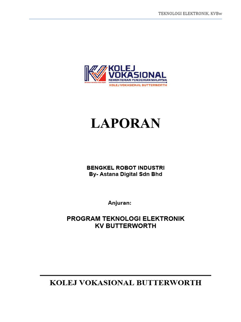 Contoh Laporan Kursus Robotik | PDF