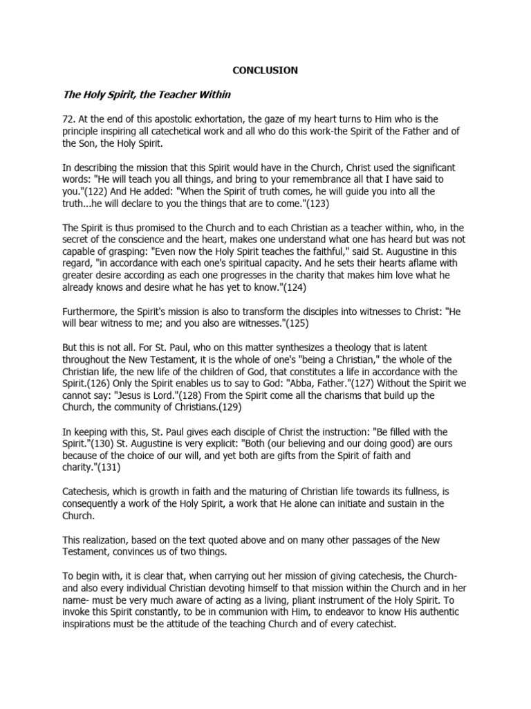 Conclusion CT | PDF | Catholic Church | Jesus