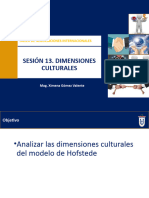 Sesión 13. Dimensiones Culturales