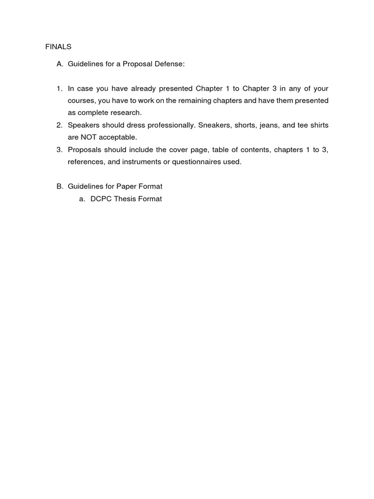 Thesis Proposal and Format Guidelines | PDF | Methodology ...