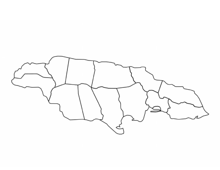 Blank Map of Jamaica PDF