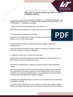 Reflejar Tu Conocimiento Sobre Los Tipos de Producto Que Existen Así Como La Característica Que Los Distingue A Cada Uno. Instrucciones