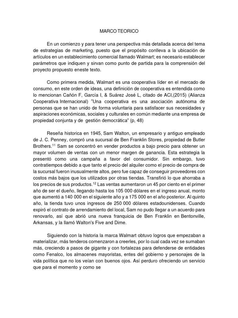 Marco teorico pdf walmart business