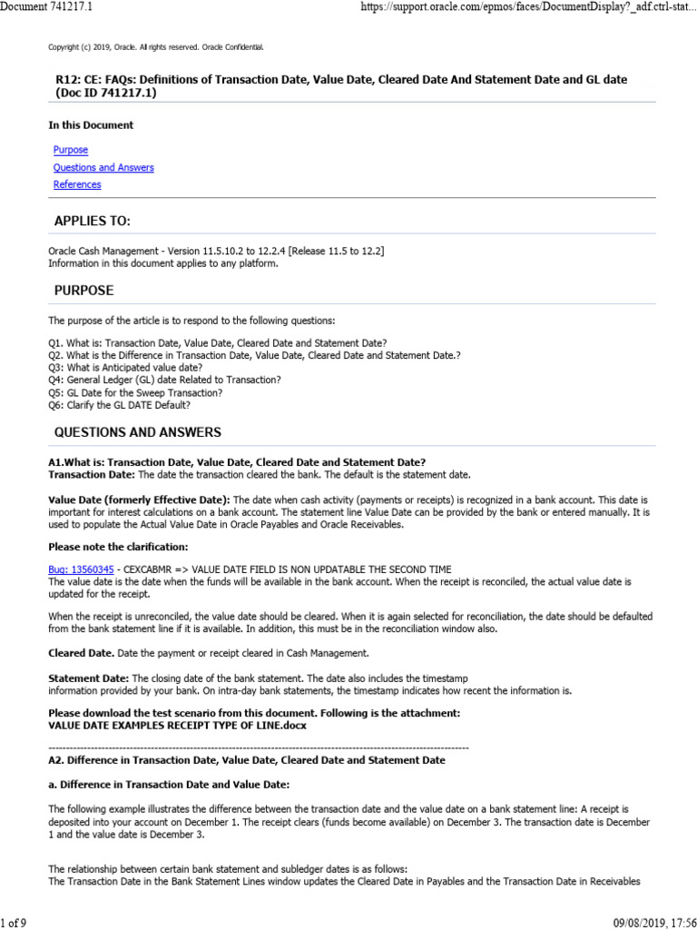 FAQ Cleared Date | PDF | Accounts Payable | Receipt