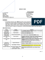 Bio Data of Bishwajit Kundu - 26.08.21