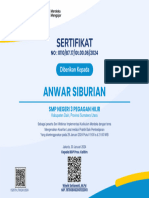 Sertifikat Anwar Siburian, S.Ag