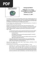 Thayer Philippine Law Claims Ownership Over All Artificial Islands in Its EEZ