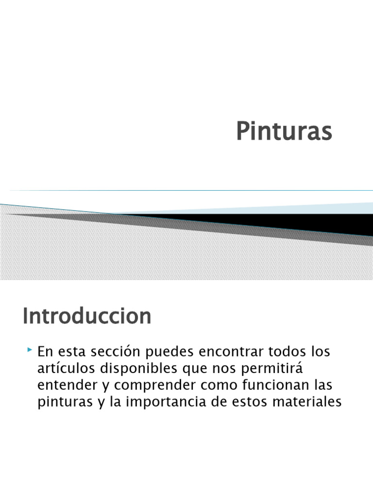 Materiales y tipos de pinturas | PDF | Pintar | Materiales