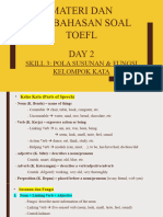 TOEFL Grammar 2 - Pola Susunan Kel. Kata