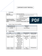 Labor Day Corporate Event Proposal Form