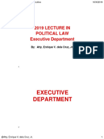2019 Ust Lecture in Political Law Executive Department